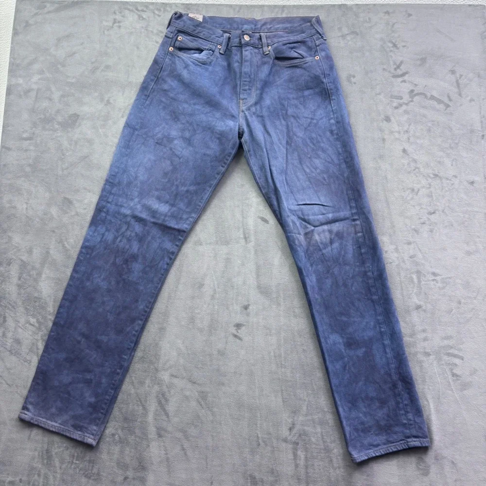 J.Crew 770 Straight Fit Jeans Indigo Marbled Wash 31x32 Every Stitch Considered